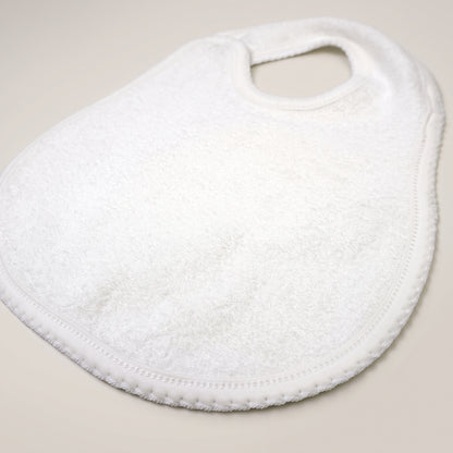 White Pima Cotton Baby Bib