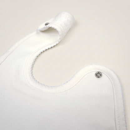 White Pima Cotton Baby Bib