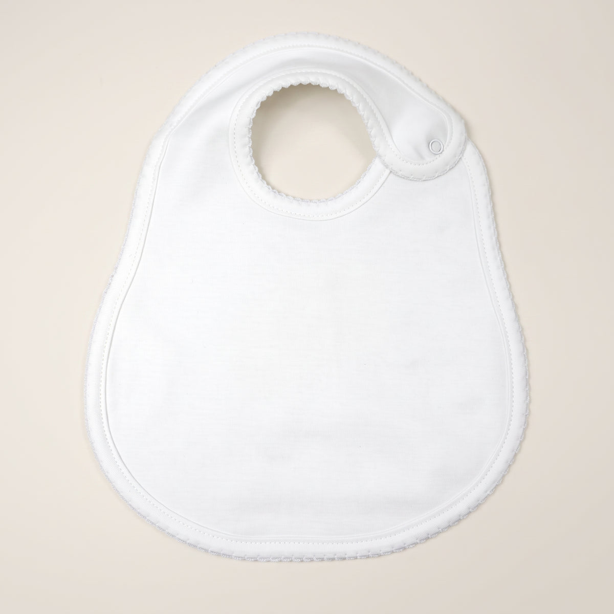 White Pima Cotton Baby Bib