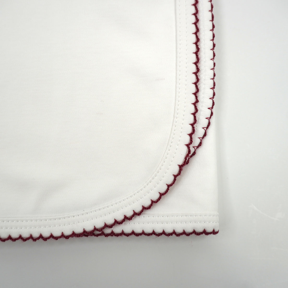 Luxury Pima Cotton Baby Blanket with Scallop Trim