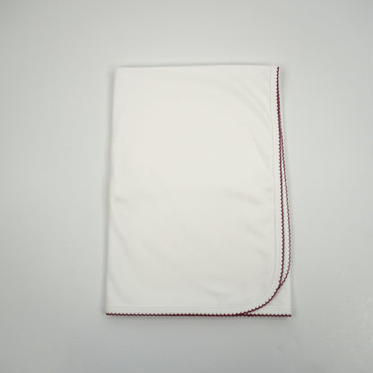 Luxury Pima Cotton Baby Blanket with Scallop Trim