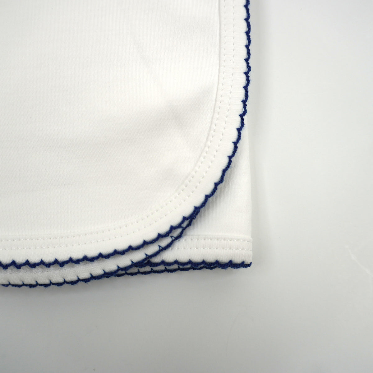 Luxury Pima Cotton Baby Blanket with Scallop Trim