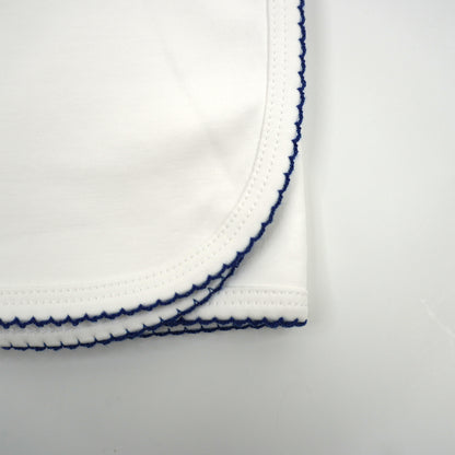 Luxury Pima Cotton Baby Blanket with Scallop Trim