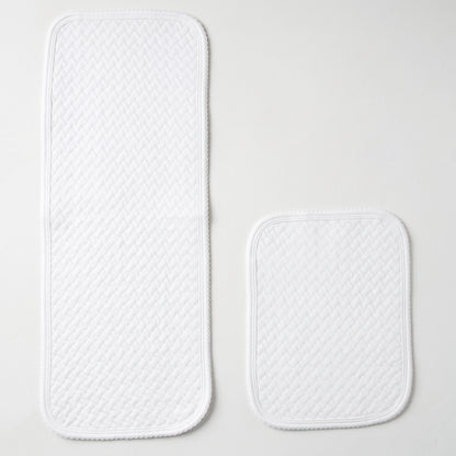 White Pima Jacquard Cotton Burp Cloths