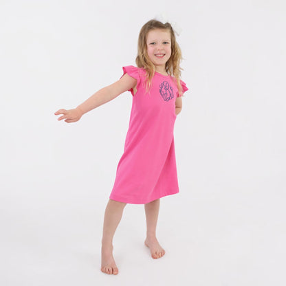 Classic Pima Ruffle-Sleeve Dress