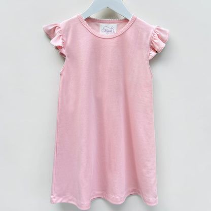 Classic Pima Ruffle-Sleeve Dress