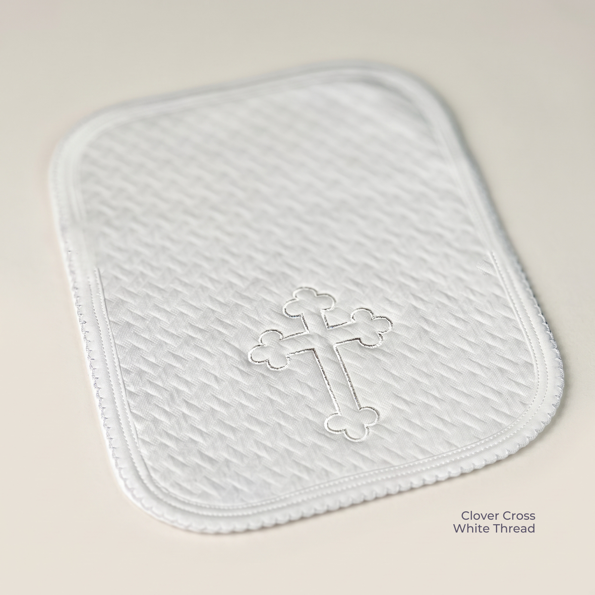 Jacquard Pima Cotton Christening Burp Cloth