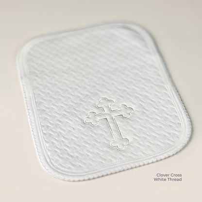 Jacquard Pima Cotton Christening Burp Cloth
