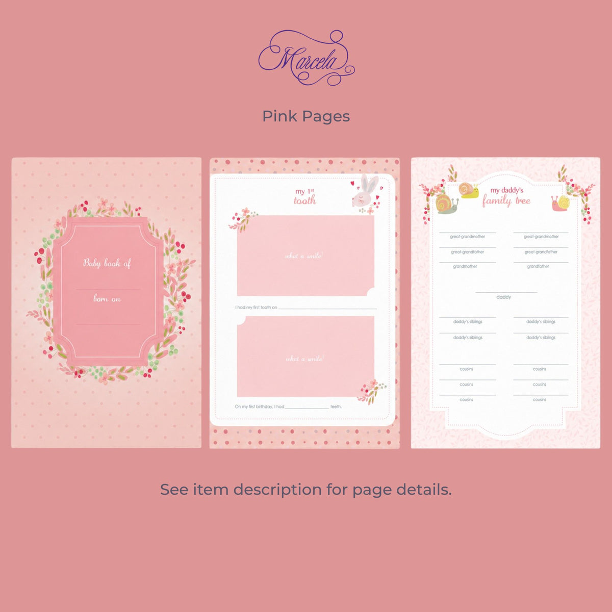Over the Moon Nursery Rhyme Toile Toile – Baby Memory Book