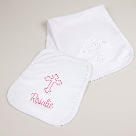 Pima Cotton Christening Burp Cloth