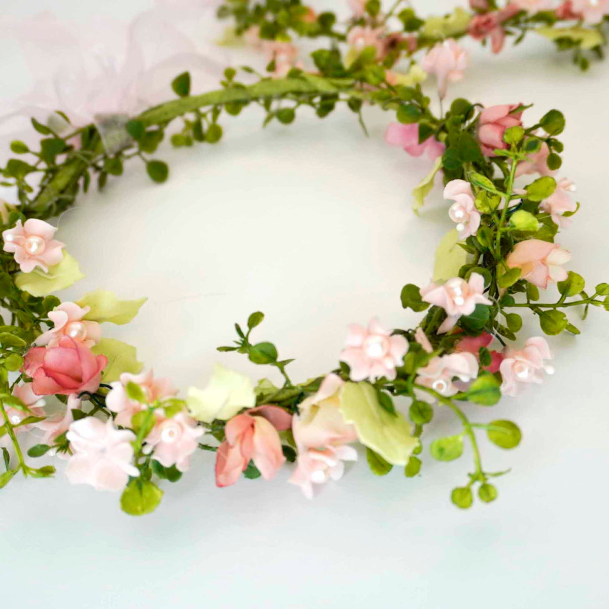 Porcelain Flowers Head Crown - Adult & Child Options