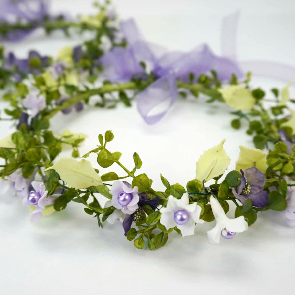 Porcelain Flowers Head Crown - Adult & Child Options