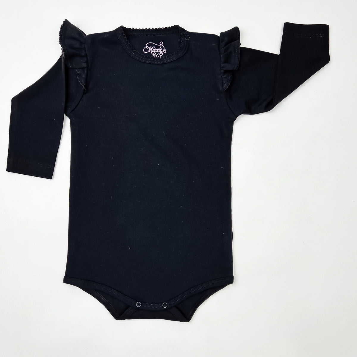 Ruffle Cap Sleeve Pima Cotton Baby Bodysuit