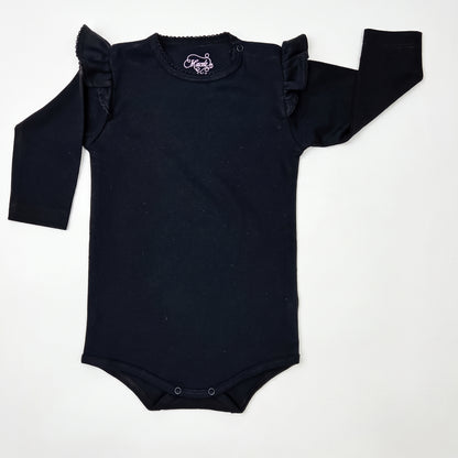 Ruffle Cap Sleeve Pima Cotton Baby Bodysuit