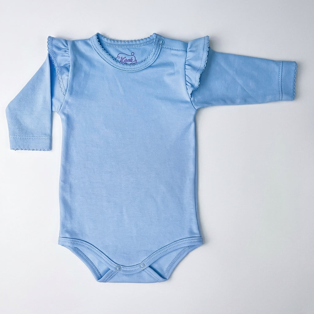 Ruffle Cap Sleeve Pima Cotton Baby Bodysuit
