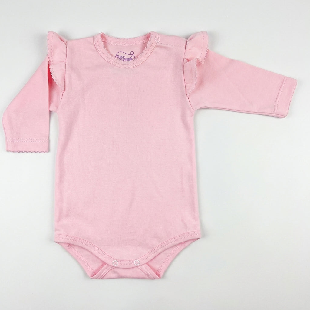 Ruffle Cap Sleeve Pima Cotton Baby Bodysuit