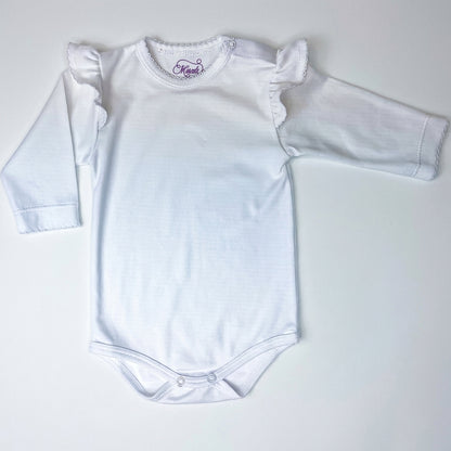 Ruffle Cap Sleeve Pima Cotton Baby Bodysuit