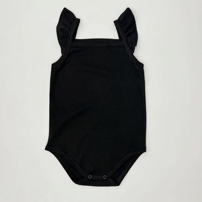 Pima Cotton Ruffle Strap Baby Onesie
