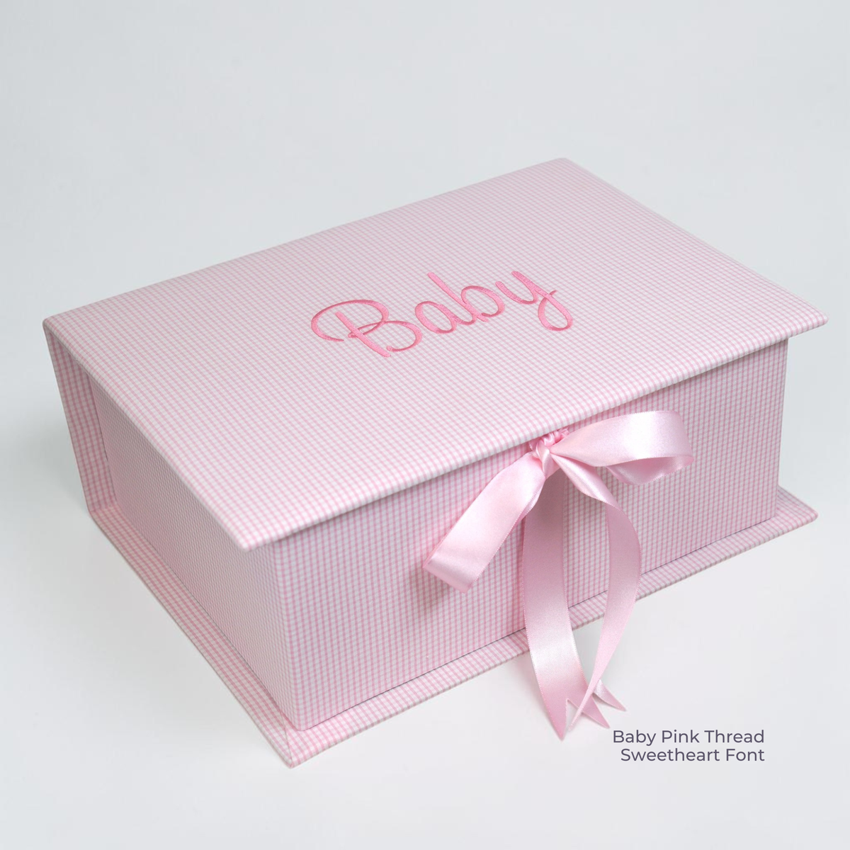Seersucker Check Cotton - Medium Keepsake Box