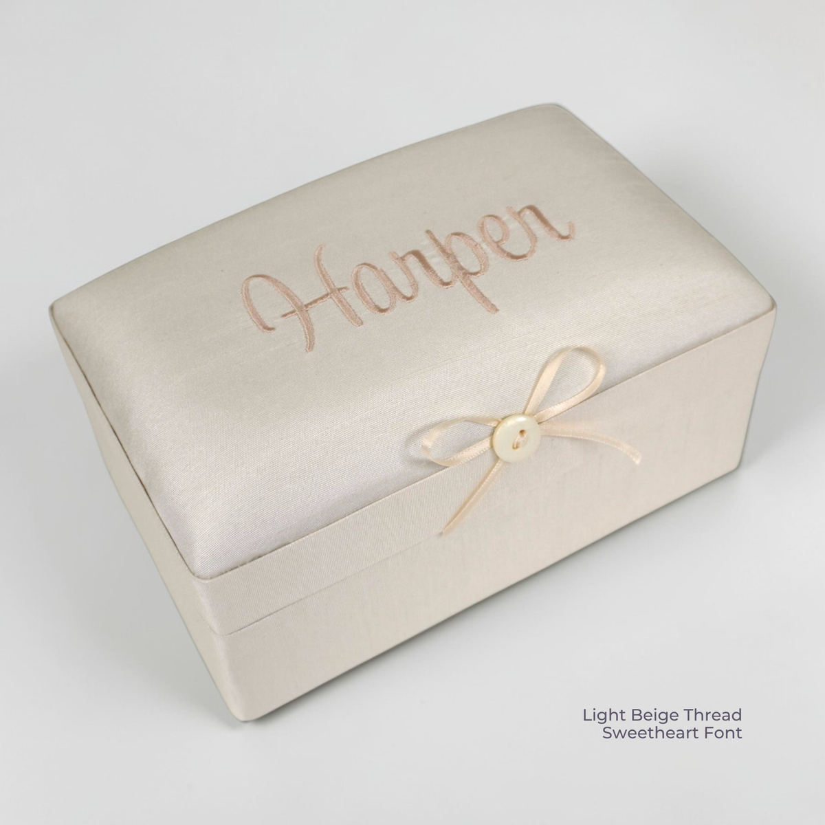 Solid Shantung – Small Baby Keepsake Box