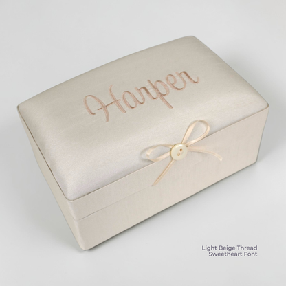 Solid Shantung – Small Baby Keepsake Box