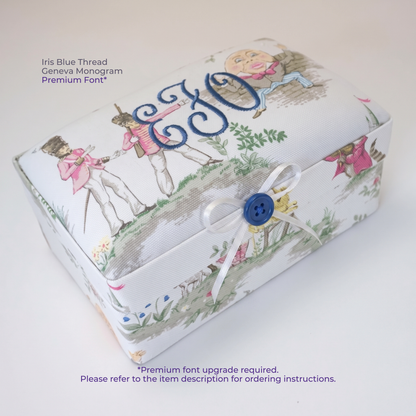 Over the Moon Nursery Rhyme Toile Toile – Small Baby Keepsake Box