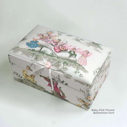 Over the Moon Nursery Rhyme Toile Toile – Small Baby Keepsake Box