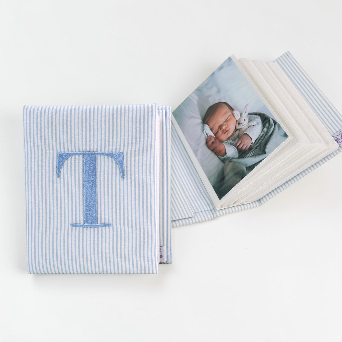 Seersucker Striped Cotton – Small Hardbound Photo Album