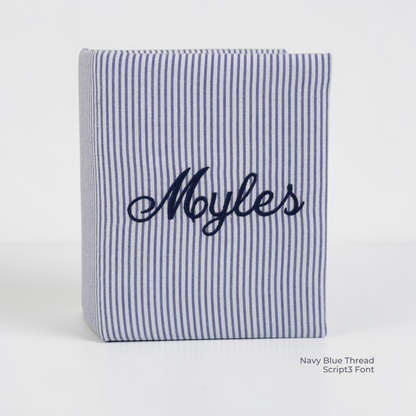 Seersucker Striped Cotton – Small Hardbound Photo Album