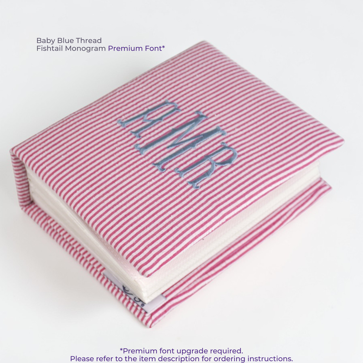 Seersucker Striped Cotton – Small Hardbound Photo Album