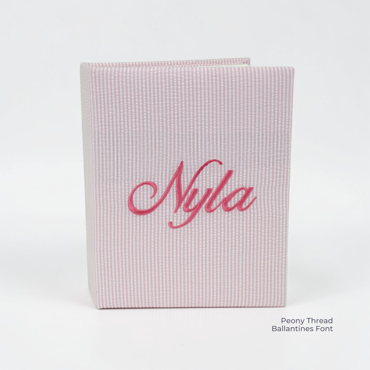 Seersucker Striped Cotton – Small Hardbound Photo Album