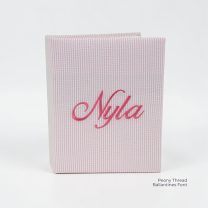 Seersucker Striped Cotton – Small Hardbound Photo Album