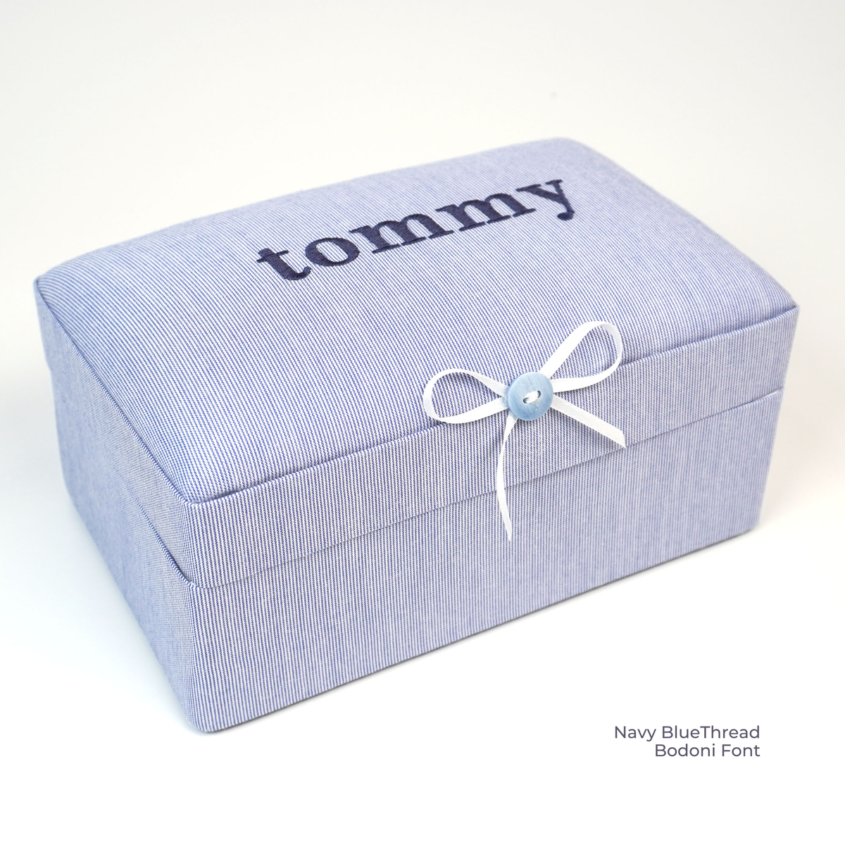 Micro Stripe Cotton – Small Baby Keepsake Box