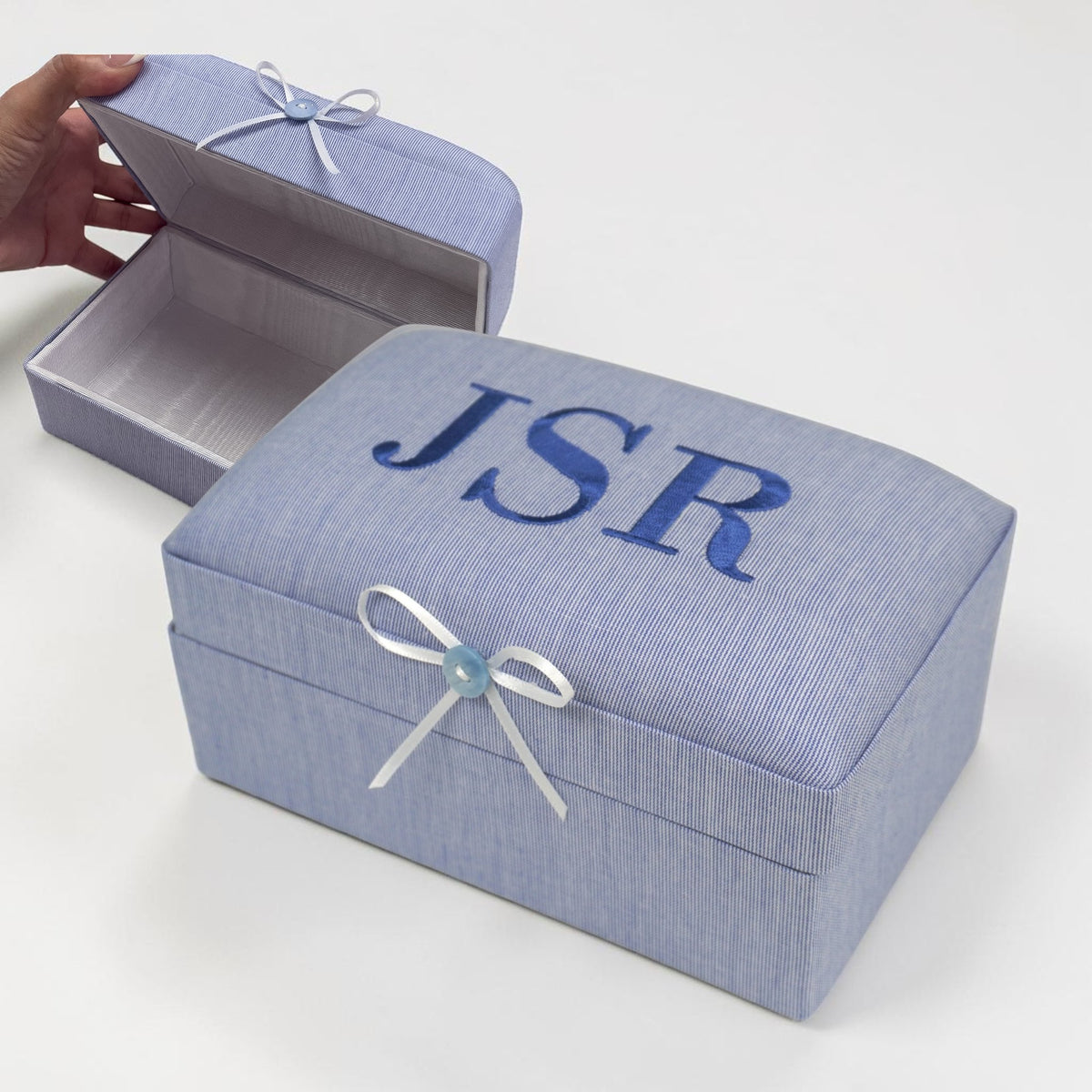 Micro Stripe Cotton – Small Baby Keepsake Box