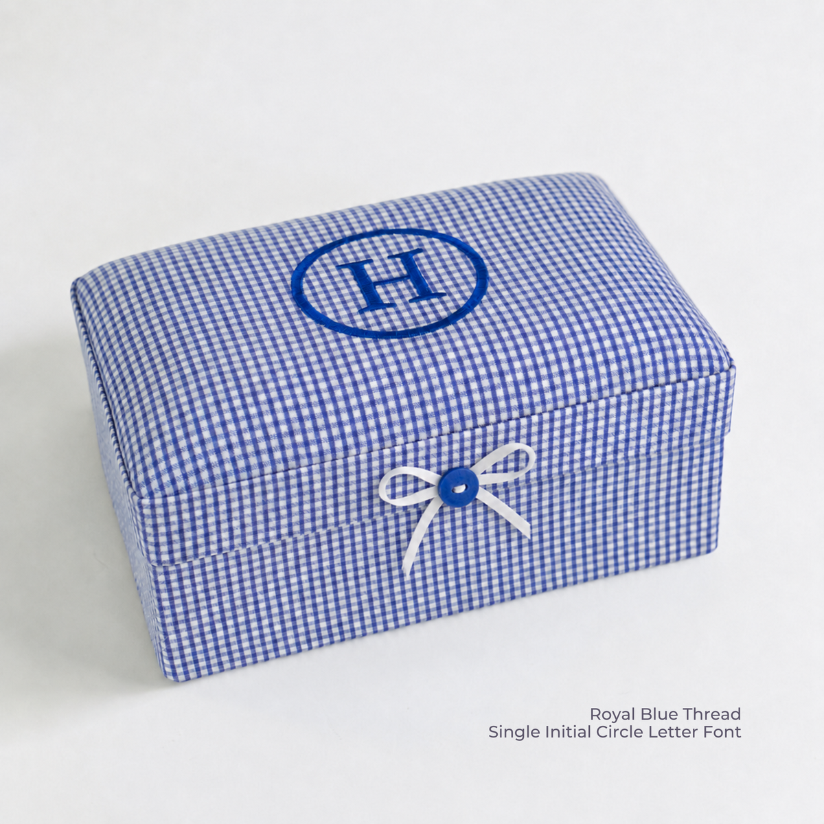 Seersucker Check Cotton – Small Baby Keepsake Box