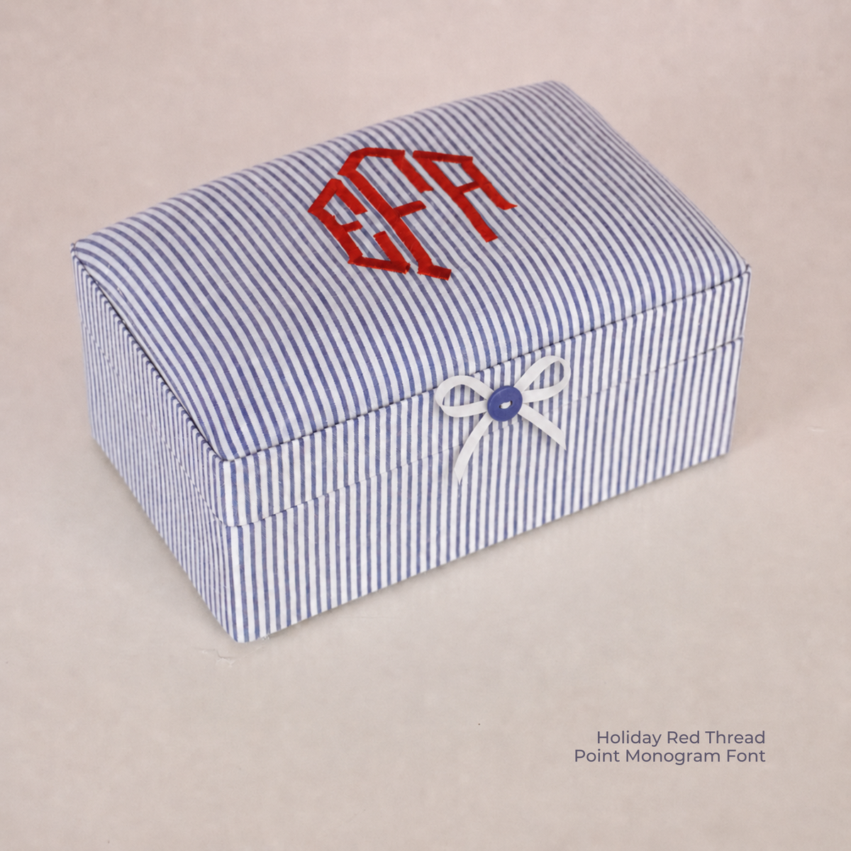 Seersucker Striped Cotton – Small Baby Keepsake Box