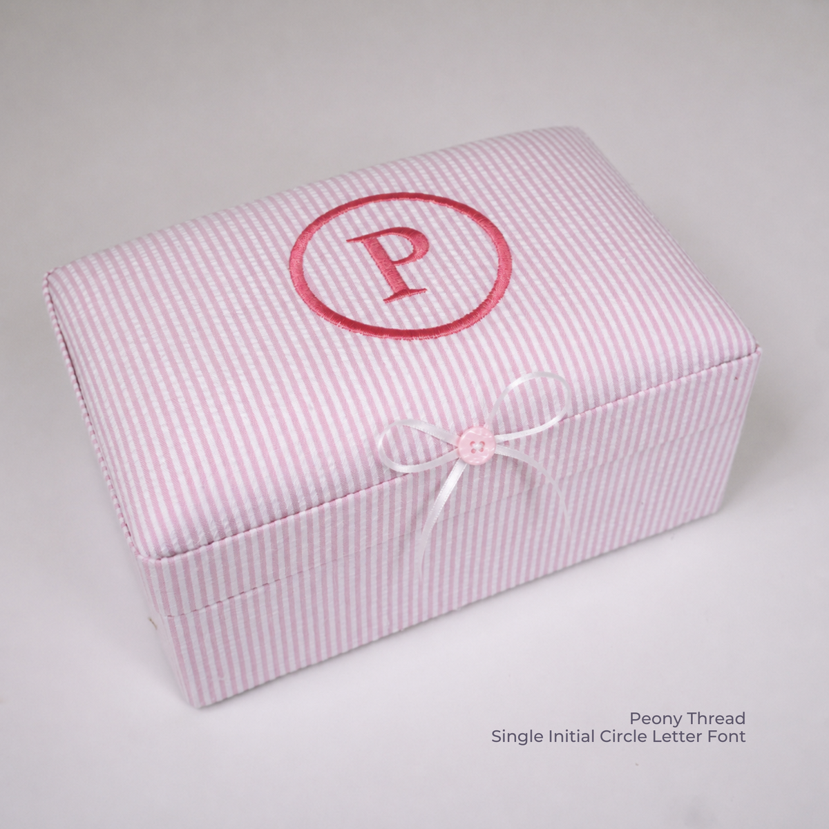 Seersucker Striped Cotton – Small Baby Keepsake Box