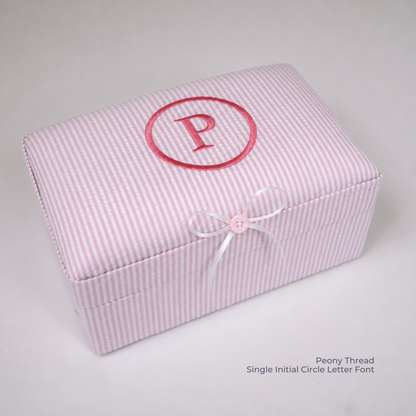 Seersucker Striped Cotton – Small Baby Keepsake Box