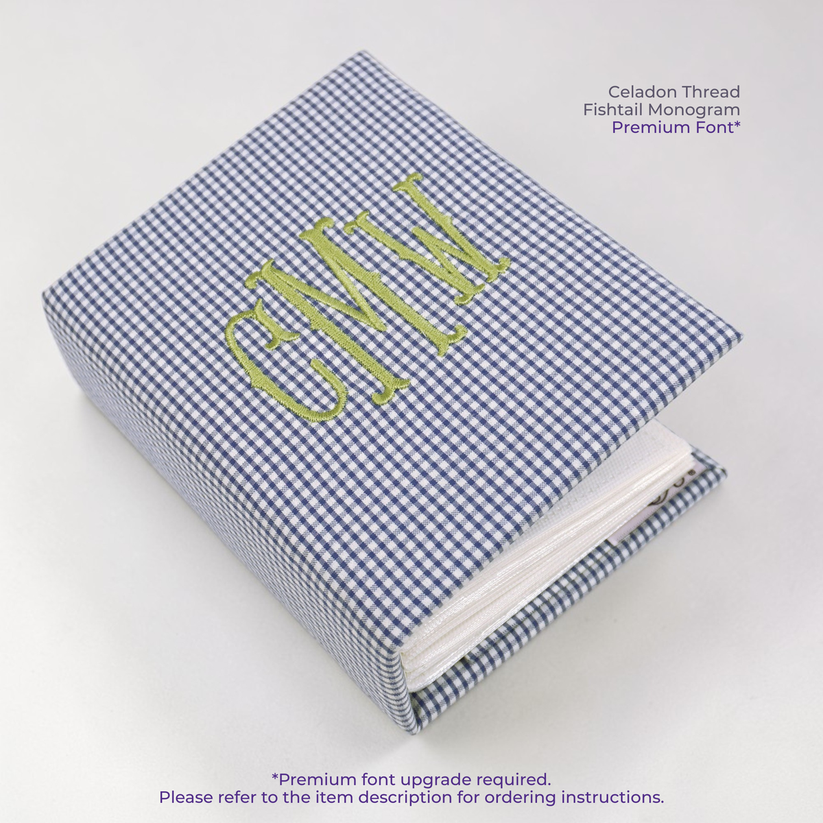 Seersucker Check Cotton – Small Hardbound Photo Album