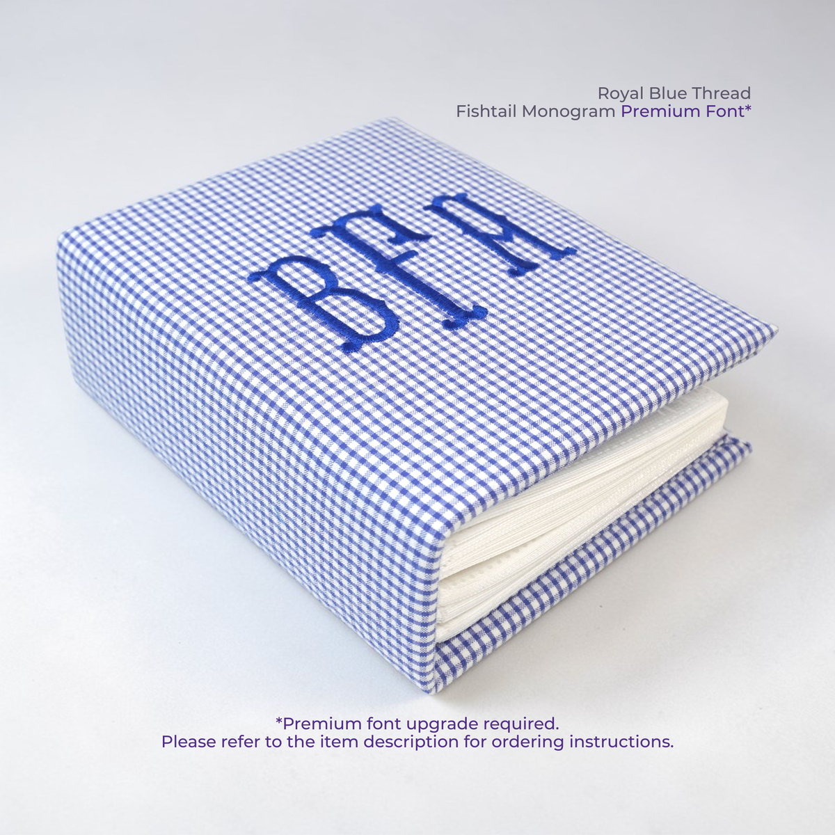 Seersucker Check Cotton – Small Hardbound Photo Album