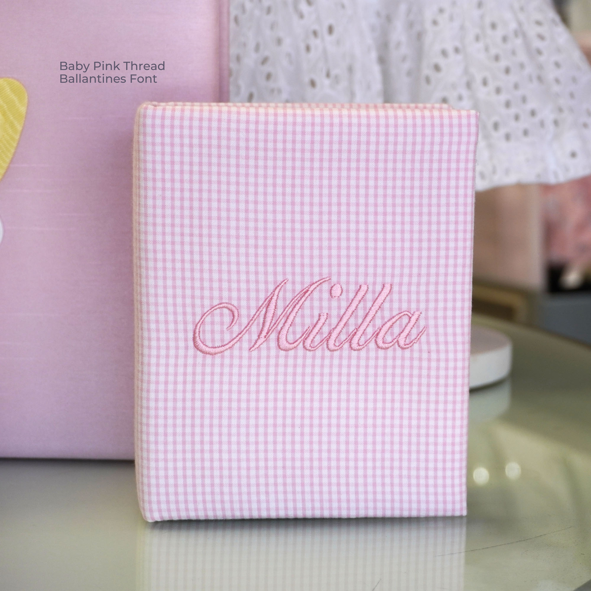 Seersucker Check Cotton – Small Hardbound Photo Album
