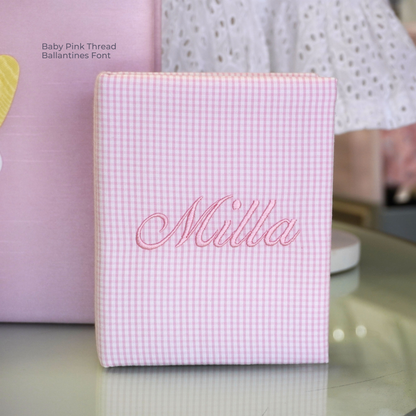 Seersucker Check Cotton – Small Hardbound Photo Album
