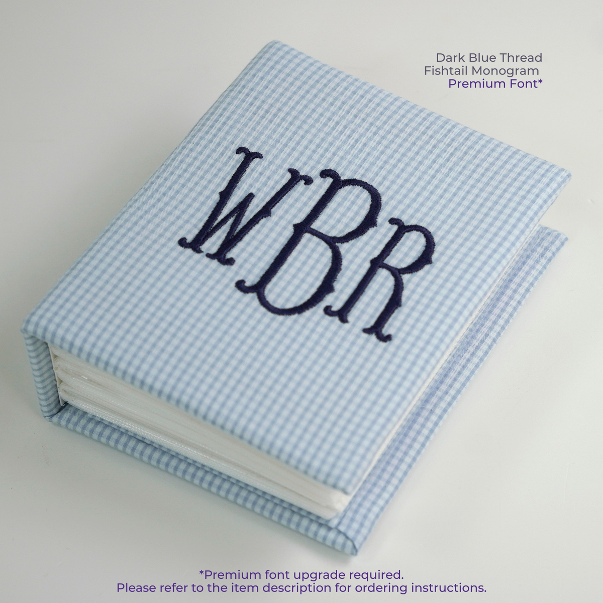 Seersucker Check Cotton – Small Hardbound Photo Album
