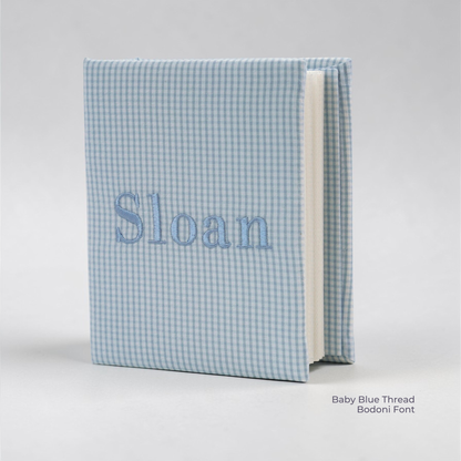 Seersucker Check Cotton – Small Hardbound Photo Album