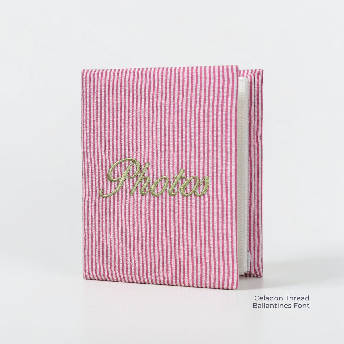 Seersucker Striped Cotton – Small Hardbound Photo Album