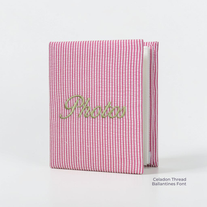 Seersucker Striped Cotton – Small Hardbound Photo Album