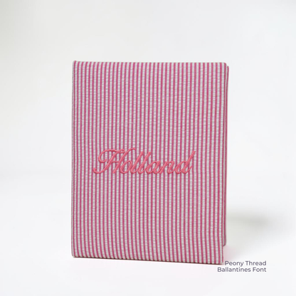 Seersucker Striped Cotton – Small Hardbound Photo Album