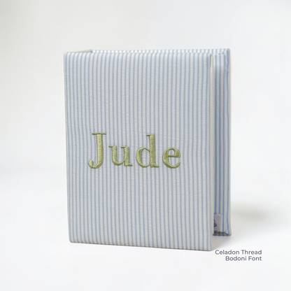 Seersucker Striped Cotton – Small Hardbound Photo Album