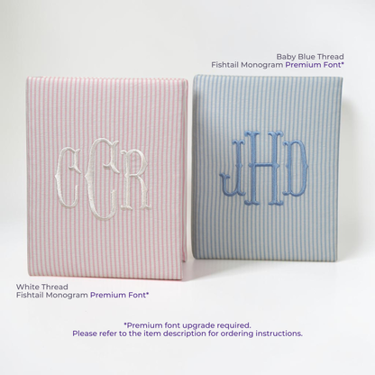 Seersucker Striped Cotton – Small Hardbound Photo Album