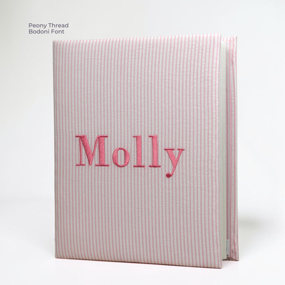 Seersucker Striped Cotton – Small Hardbound Photo Album
